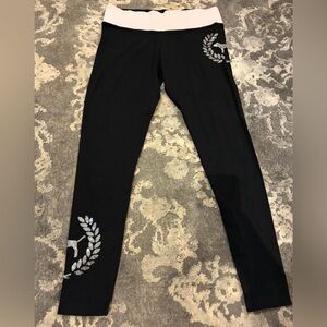 Victoria’s Secret Bling bling bling Stylish Black Leggings with Silver Pups